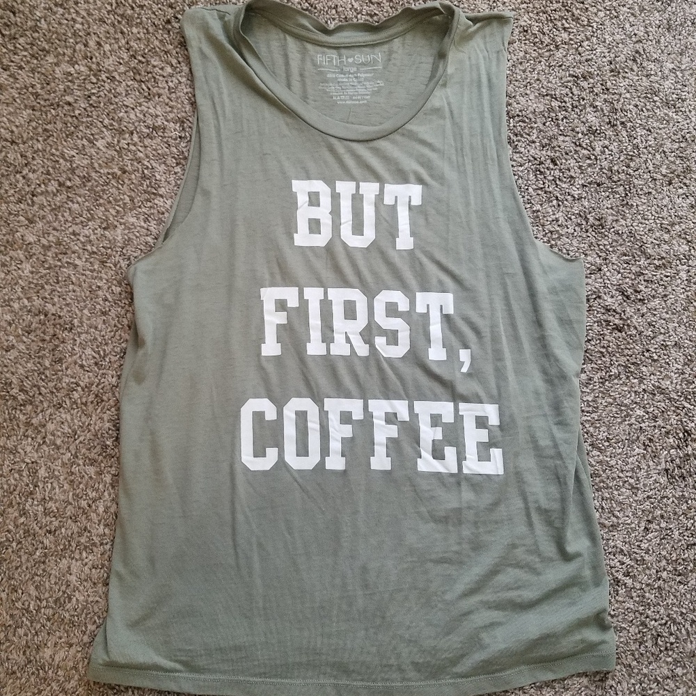 But First, Coffee tank top